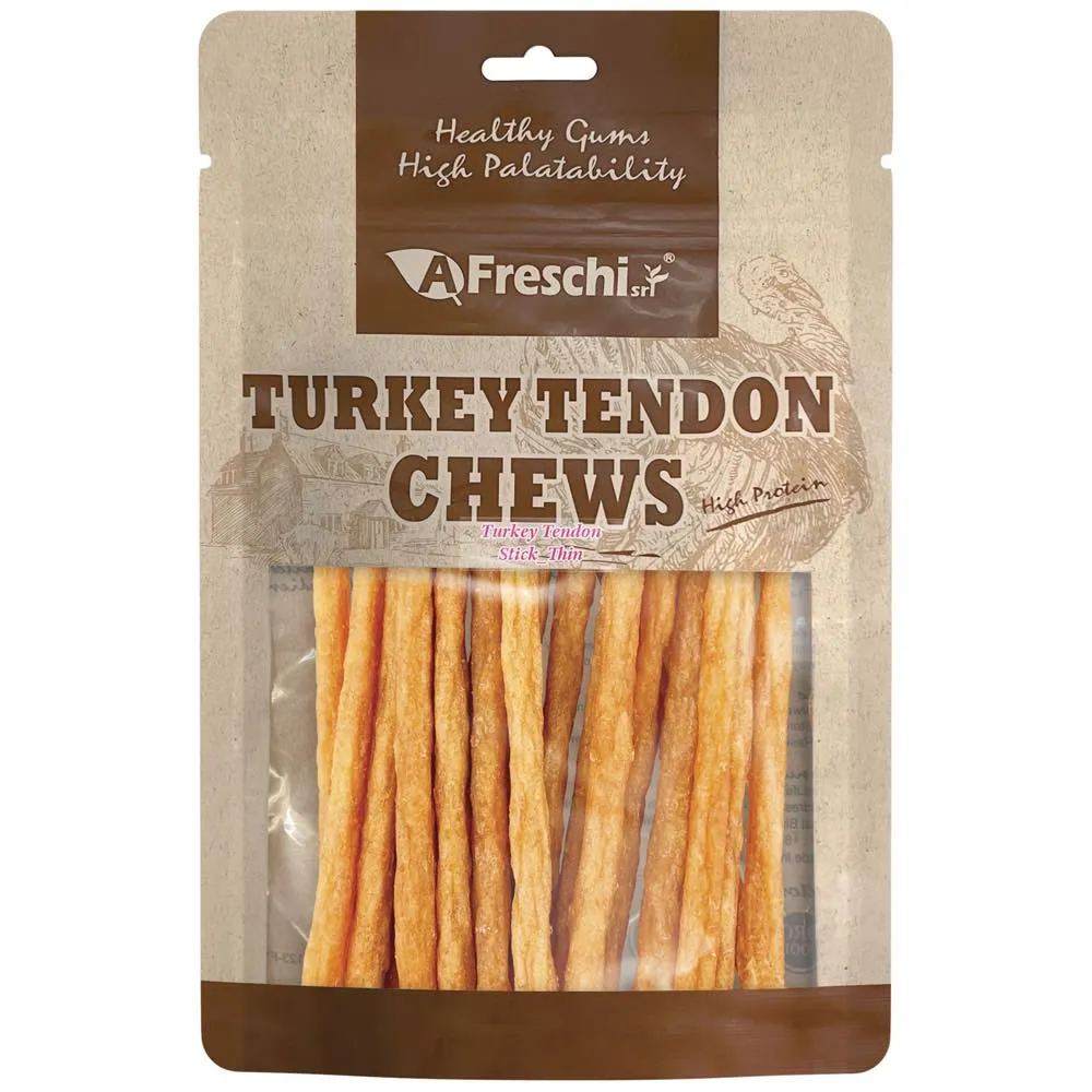 15% OFF: AFreschi Turkey Tendon Stick (Thin) Dog Chews 150g