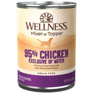 20% OFF: Wellness 95% Chicken Grain-Free Canned Dog Food 374g