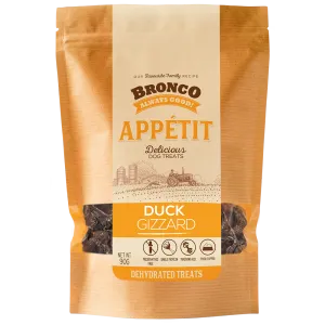 $4 OFF: Bronco Appetit Duck Gizzard Dehydrated Dog Treats 90g