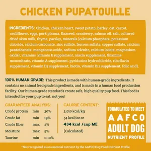 A Pup Above Friendly Grains Chicka Pupatouille Cubies Dog Food 2 lbs