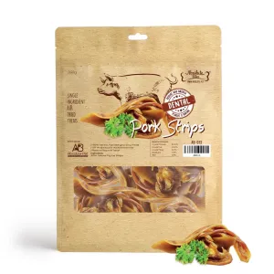 Absolute Bites Air Dried Pork Strips Dog Treats 260g