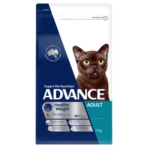 Advance Healthy Weight Chicken With Rice Adult Dry Cat Food 2kg