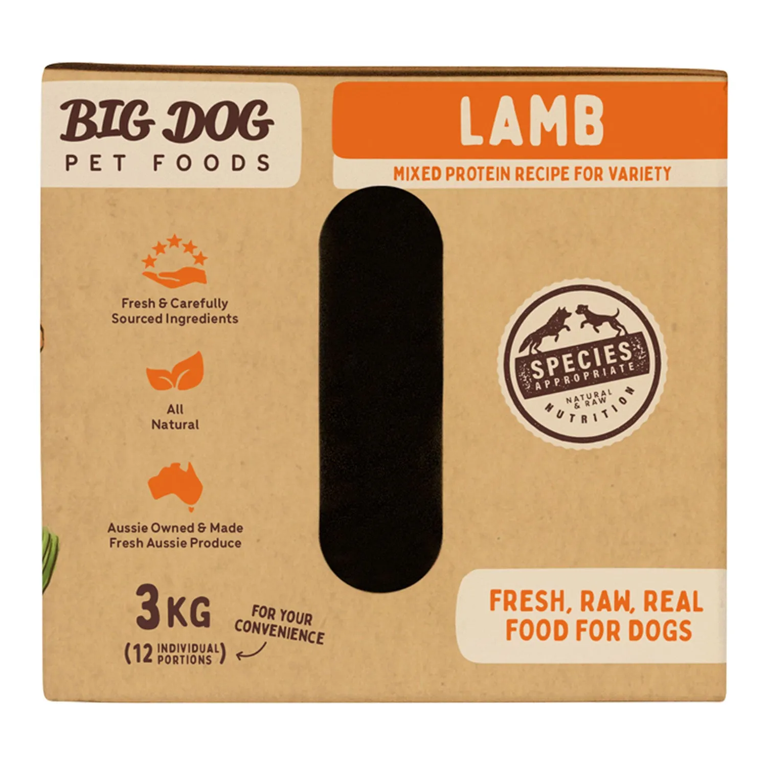 Big Dog Lamb Raw Dog Food 3kg