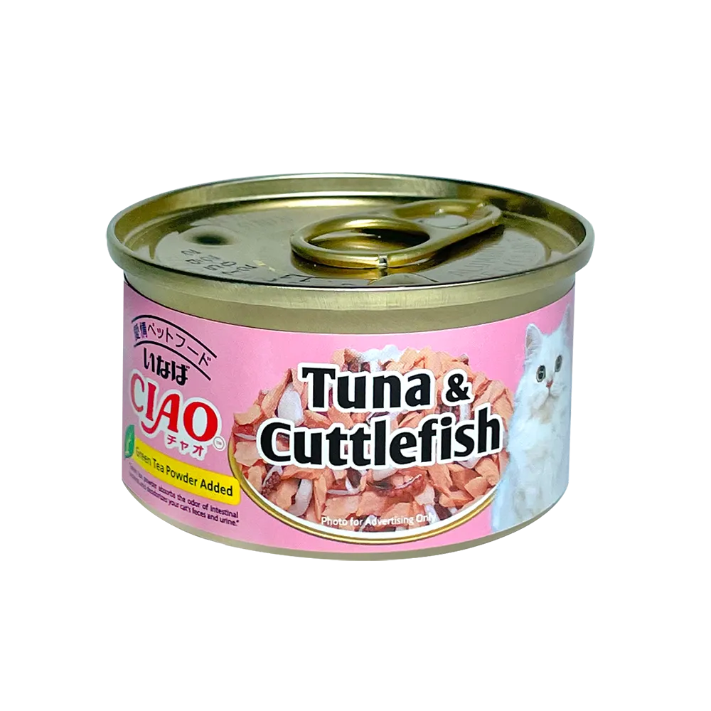 Ciao Cat White Meat Tuna with Cuttlefish in Jelly 75g (A03)