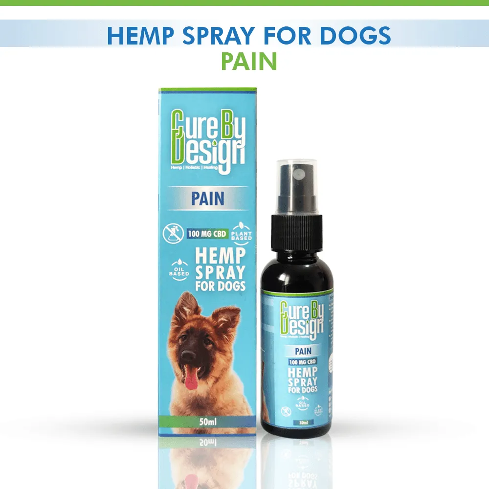 Cure By Design 100mg CBD Pain Hemp Spray for Dogs