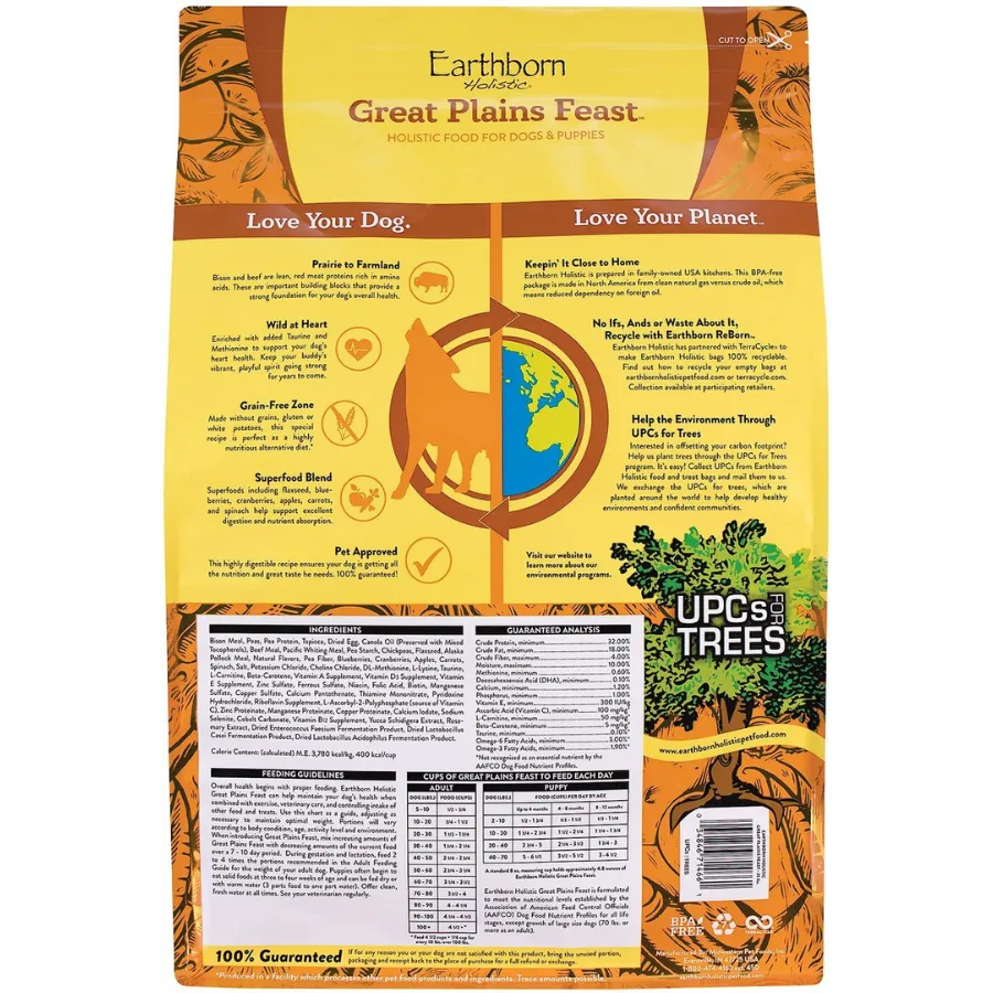 Earthborn Holistic Great Plains Feast Grain-Free Natural Dry Dog Food