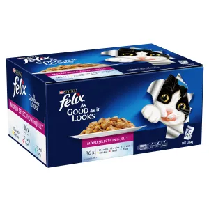 Felix As Good As It Looks Mixed Selection Adult Wet Cat Food 85g x 36