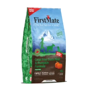 FirstMate LID Cage Free Duck Meal & Pumpkin Formula Small Bites Dry Dog Food, 1.8kg