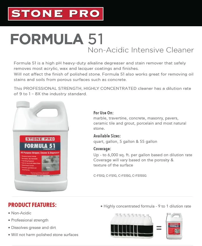 Formula 51 Heavy-Duty Alkaline Cleaner & Degreaser 1gal