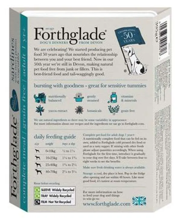 Forthglade Complete Adult Sardines Grain Free 18 x 395g