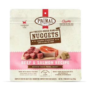 Freeze-Dried Raw Nuggets Cat Food <br> Beef & Salmon Recipe