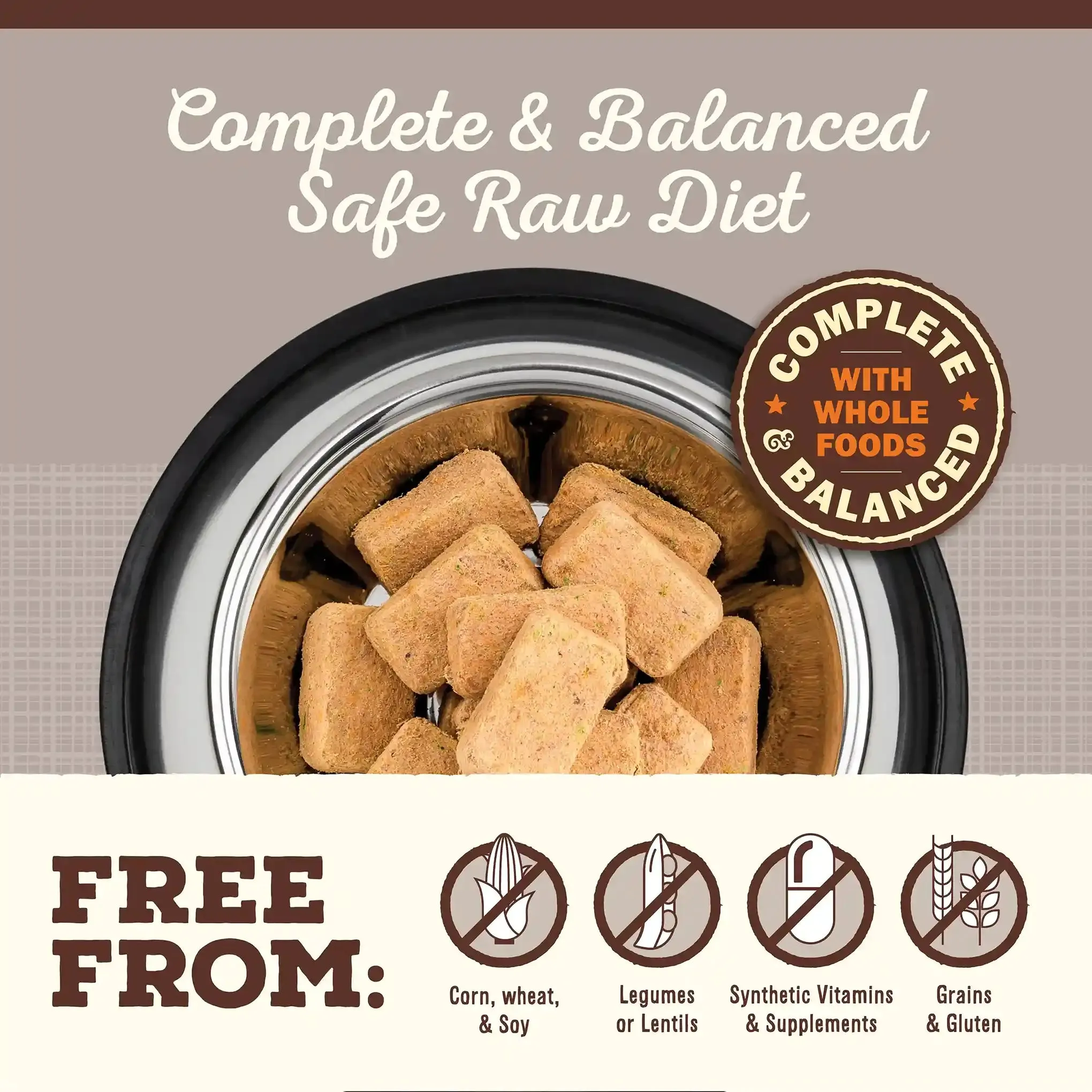 Freeze-Dried Raw Nuggets Dog Food <br> Venison Recipe