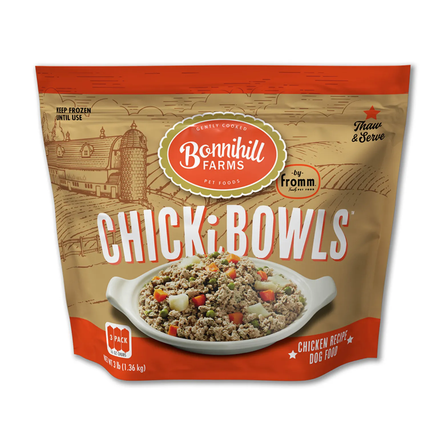 Fromm Bonnihill Farms Chickibowls Chicken 3 pack 16 oz.