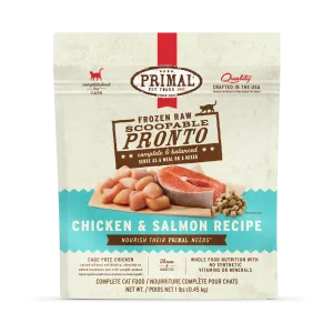 Frozen Raw Scoopable Pronto Cat Food <br> Chicken & Salmon Recipe