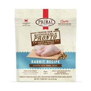 Frozen Raw Scoopable Pronto Cat Food <br> Rabbit Recipe