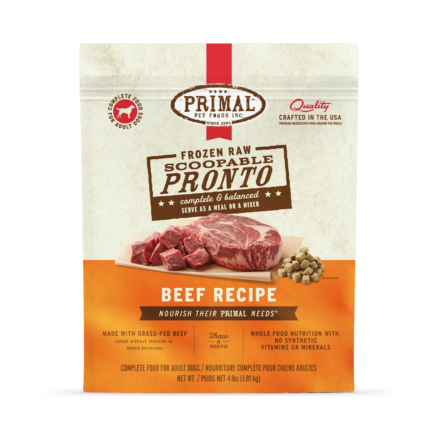 Frozen Raw Scoopable Pronto Dog Food <br> Beef Recipe