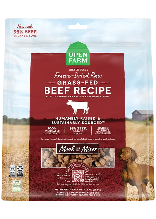 Grass-Fed Beef Freeze Dried Raw Dog Food