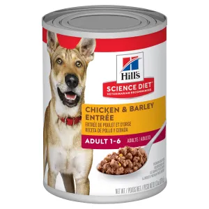 Hill's Science Diet Adult Chicken & Barley Canned Dog Food 370g x 12