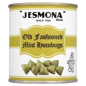 Jesmona Old Fashioned Mint Humbugs Sweets Tin 250g