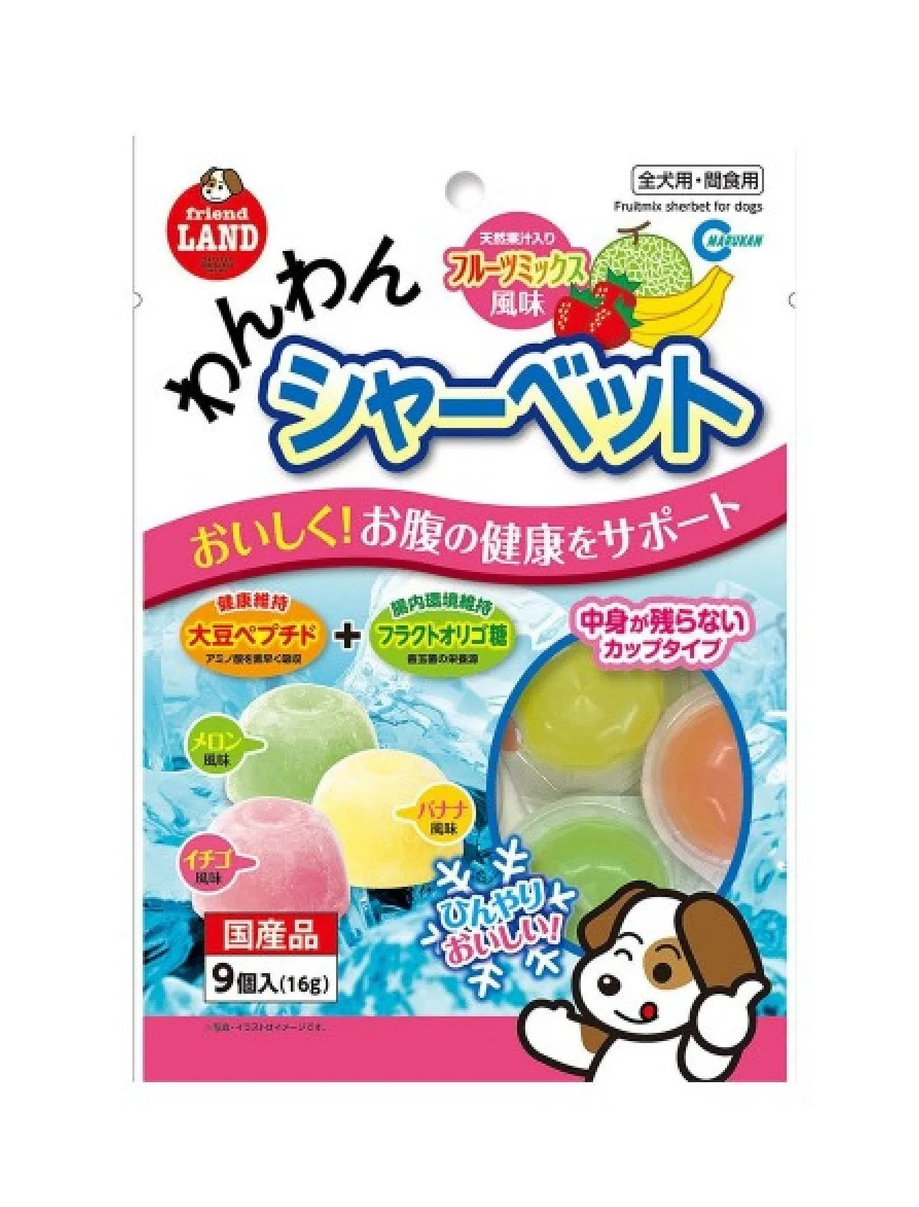 Marukan Fruits Mix Sherbet Dog Treats 144g