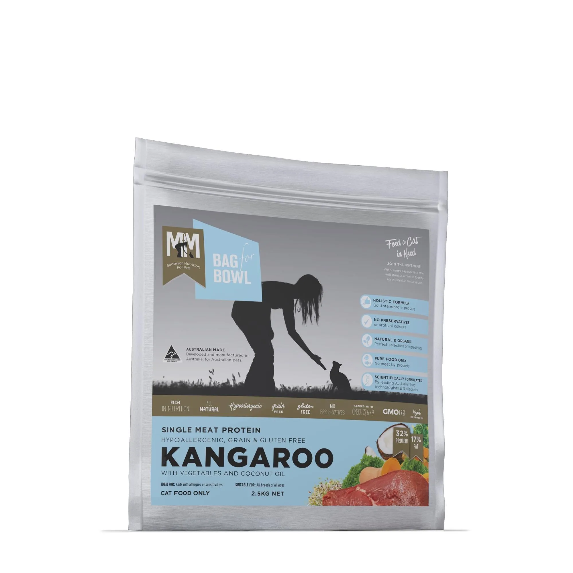 Meals for Meows Grain Free Single Protein Kangaroo Dry Cat Food 2.5kg