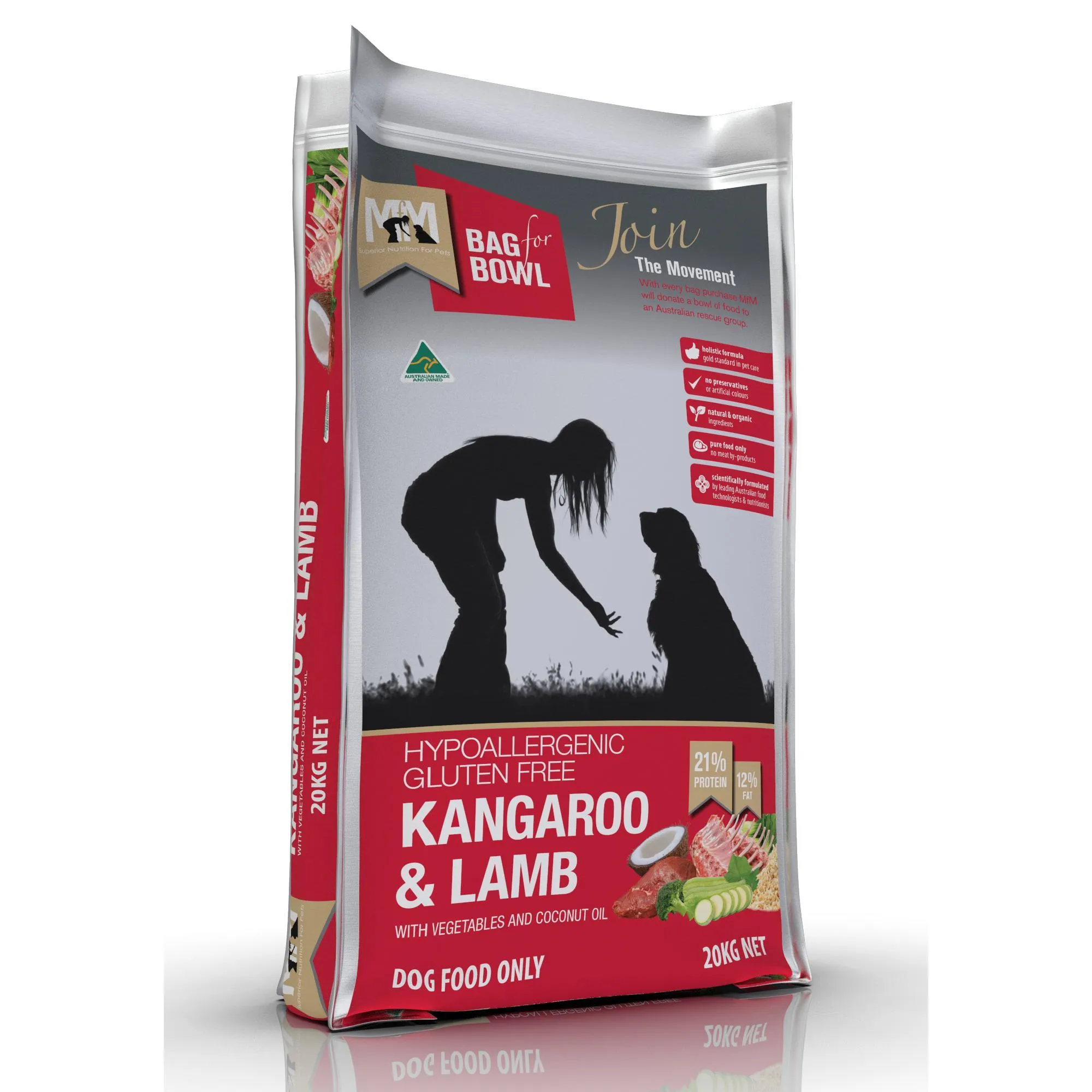 Meals for Mutts Kangaroo and Lamb Dry Dog Food 20kg