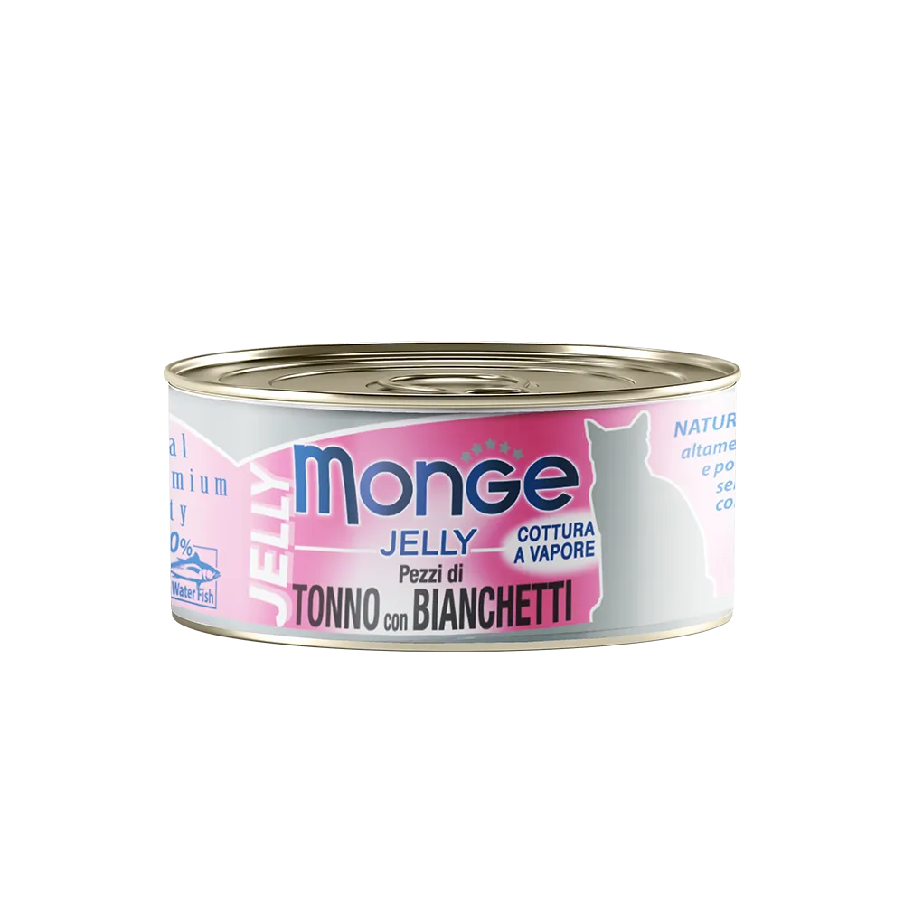 Monge Cat Jelly Yellowfin Tuna with Whitebait 80g