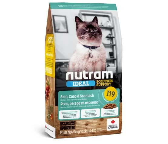 NUTRAM IDEAL (I19) SOLUTION SUPPORT: Skin, Coat and Stomach | Chicken and Salmon Meal