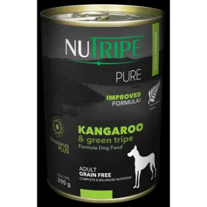 Nutripe Pure Kangaroo & Green Lamb Tripe Canned Dog Food 390g