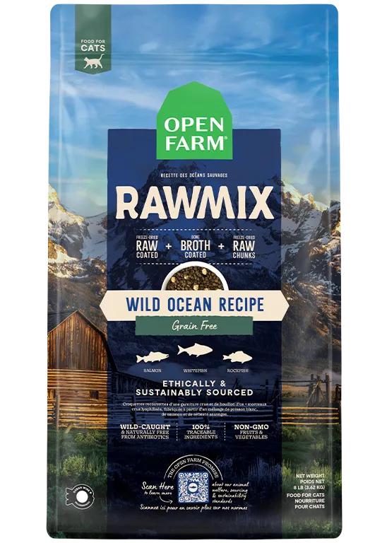 Open Farm Wild Ocean Grain-Free RawMix for Cats (8 Lbs)