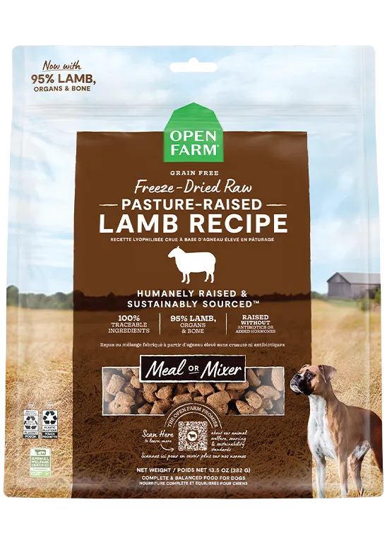 Pasture-raised Lamb Freeze Dried Raw Dog Food