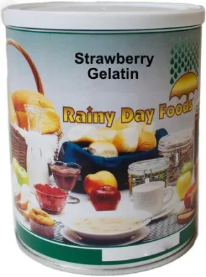 Rainy Day Foods Strawberry Gelatin 96 oz #10 Can - 78 Servings