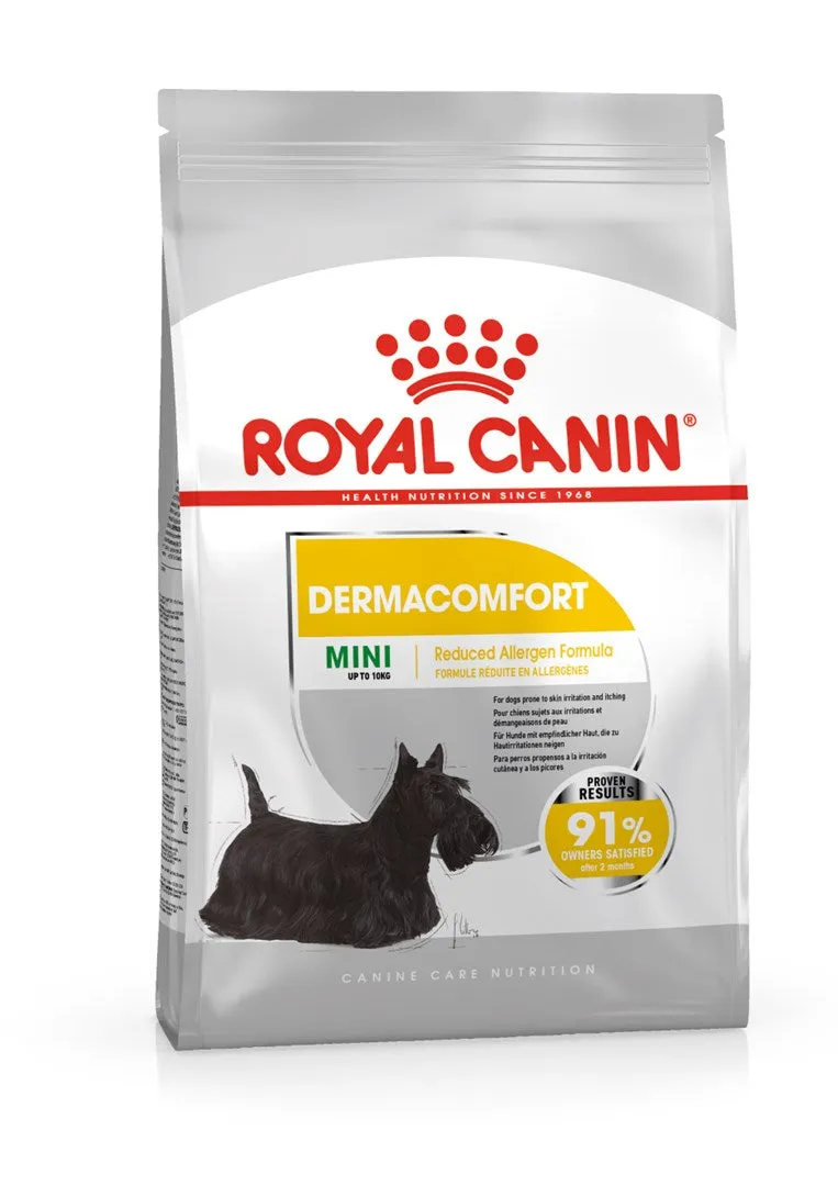 Royal Canin Mini Dermacomfort -  Dry Food For Adult Small Breeds Of Dogs With Sensitive Skin Prone To Irritation - 3Kg