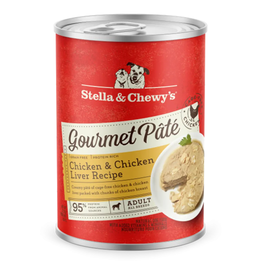 Stella & Chewy's Dog Gourmet Pate Chicken & Chicken Liver Recipe 12.5oz