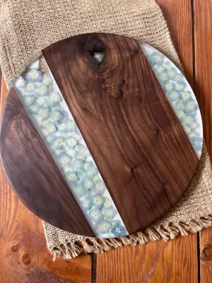 Walnut and Hydrangea Serving Board