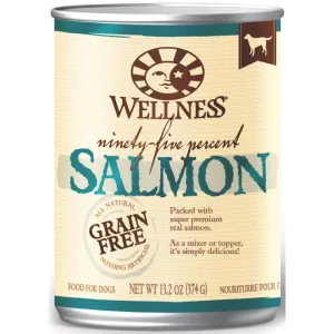 Wellness 95% Salmon Grain-Free Canned Dog Food 374g