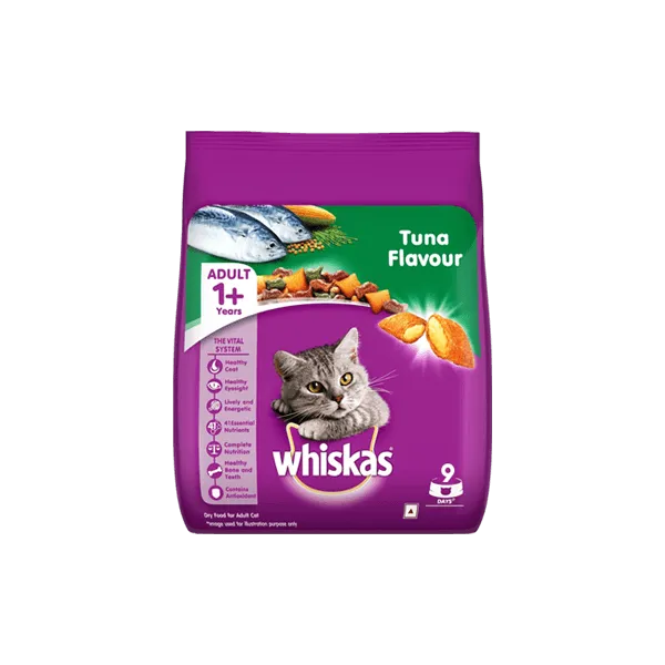 Whiskas Cat Food Tuna Flavour 1  Year 480g Pouch