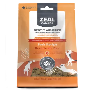 Zeal Canada Gently Air-Dried Pork Recipe for Dogs 454g