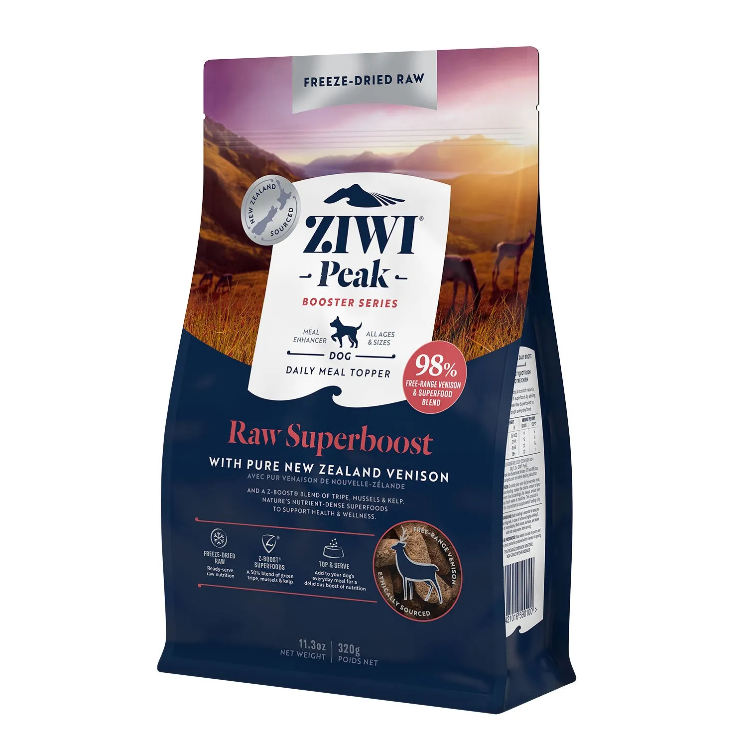 ZIWI Peak Freeze Dried Dog Superboost Venison